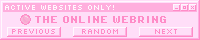 A Windows style dialog box titled 'THE ONLINE WEBRING' with three clickable buttons labeled Previous, Random, and Next
